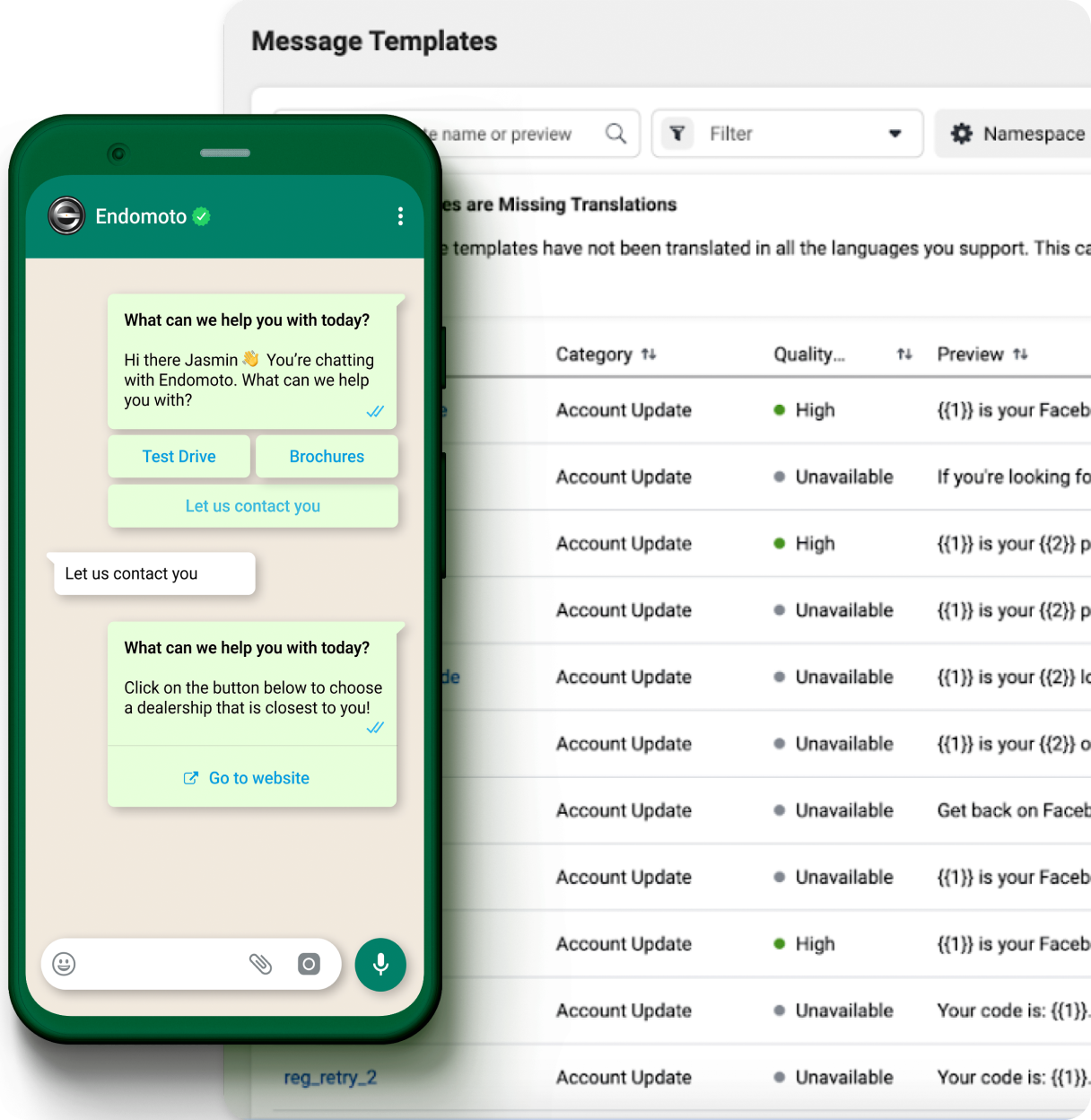 Modelli di Messaggi con offerta a tempo limitato - WA Smart Business® -  Piattaforma online collegata a WhatsApp Business API in Cloud